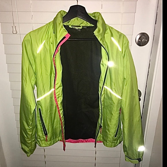 Running New Balance Neon Bight Green Jacket coat - Picture 1 of 3
